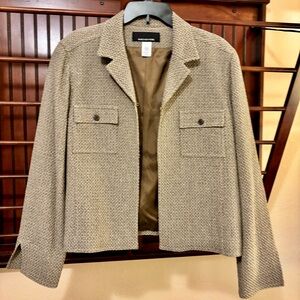 Jones New York Light Brown Textured Jacket